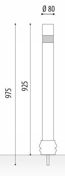 A-Flex 80 screw bollards measures A-Flex 80 screw bollards measures