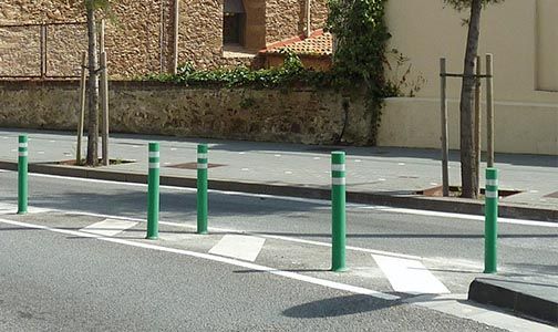 A-Flex dt bollards installed