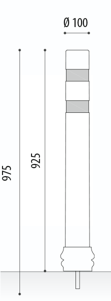 measures A-Eco DT semiflexible bollards screw